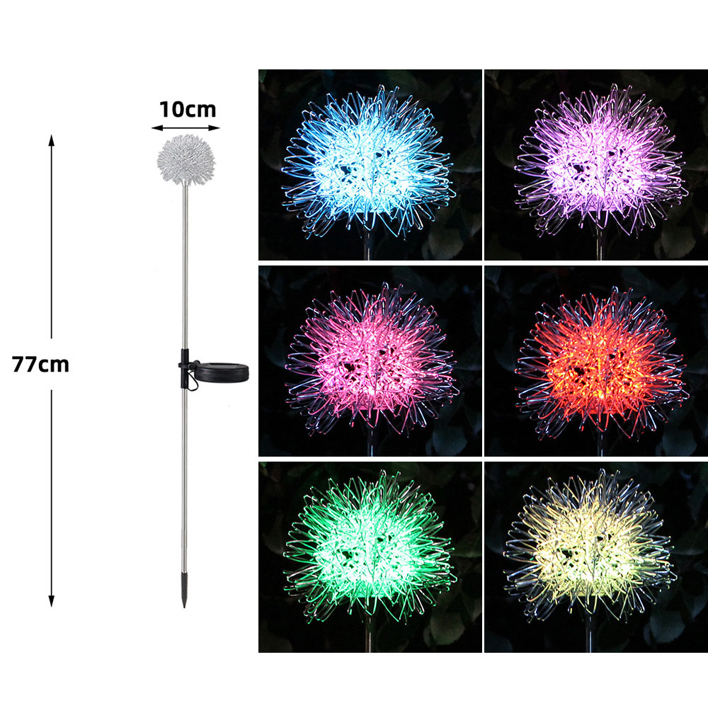 Solar dandelion outdoor stake light