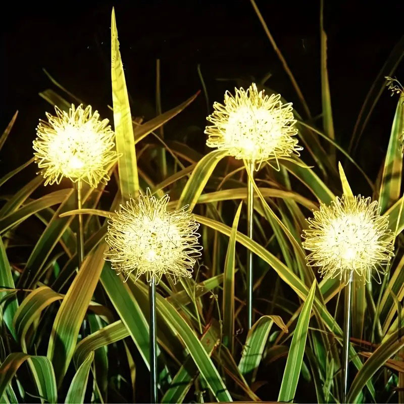 Solar dandelion outdoor stake light