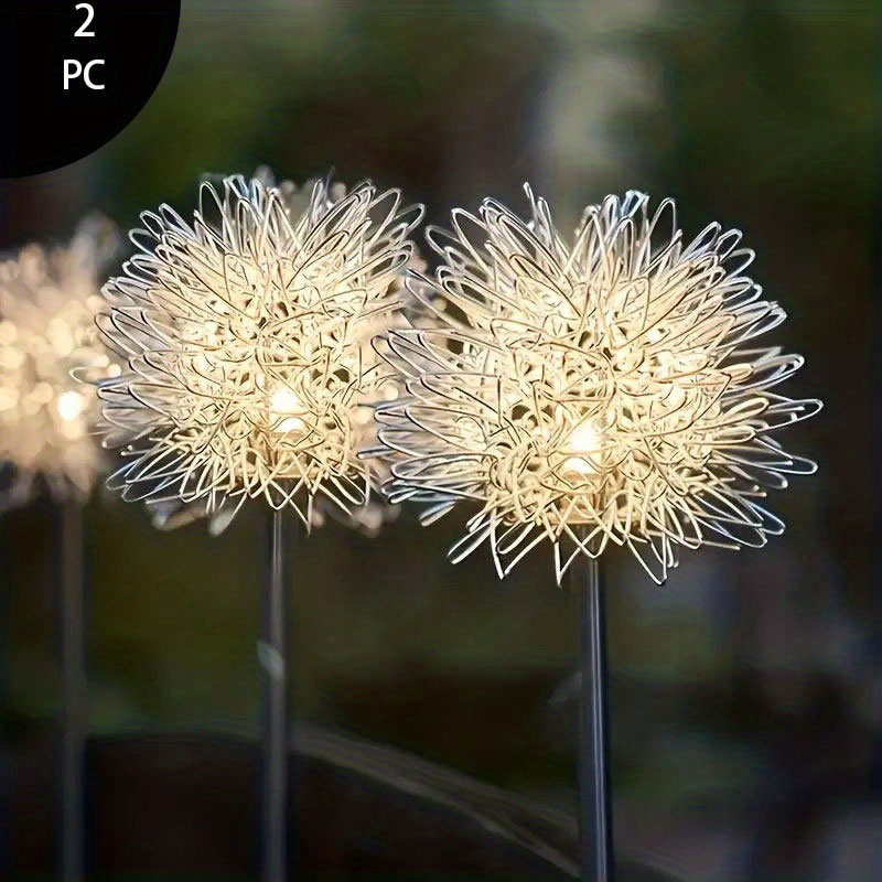 Solar dandelion outdoor stake light