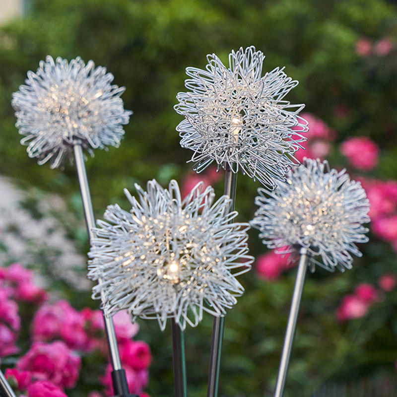 Solar dandelion outdoor stake light