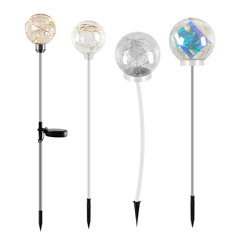 Solar garden globe stake light