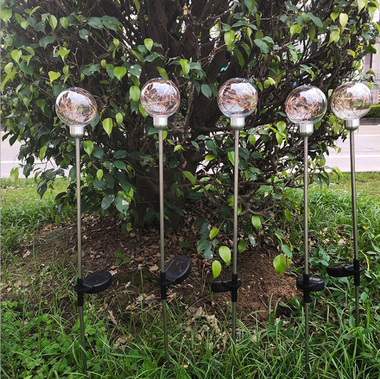 Solar garden globe stake light