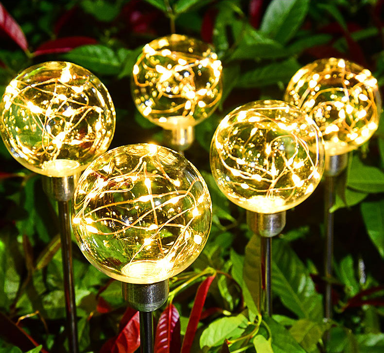 solar globe stake lights