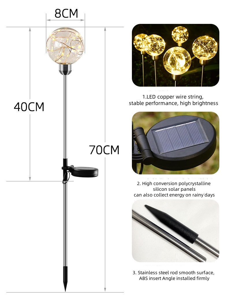 solar globe stake lights