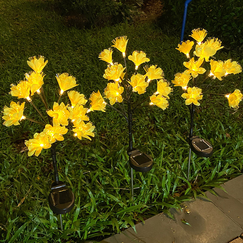 Luce da giardino impermeabile con fiore di pesco