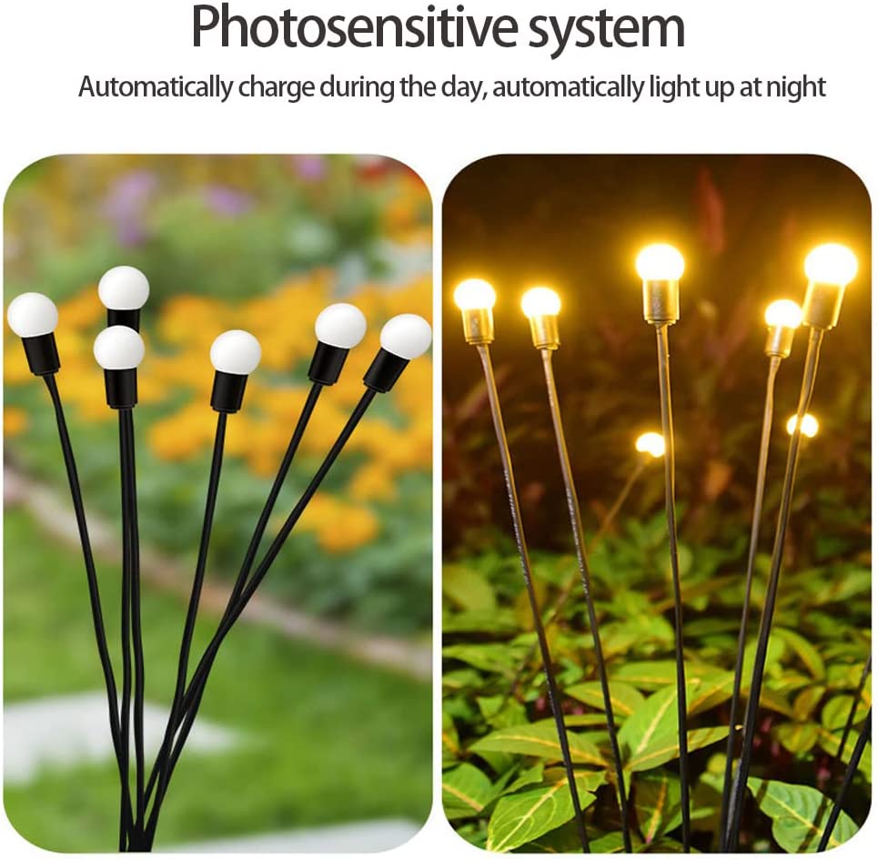 solar powered firefly garden lights