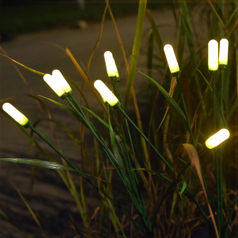 Luci solari per prato in canna da giardino