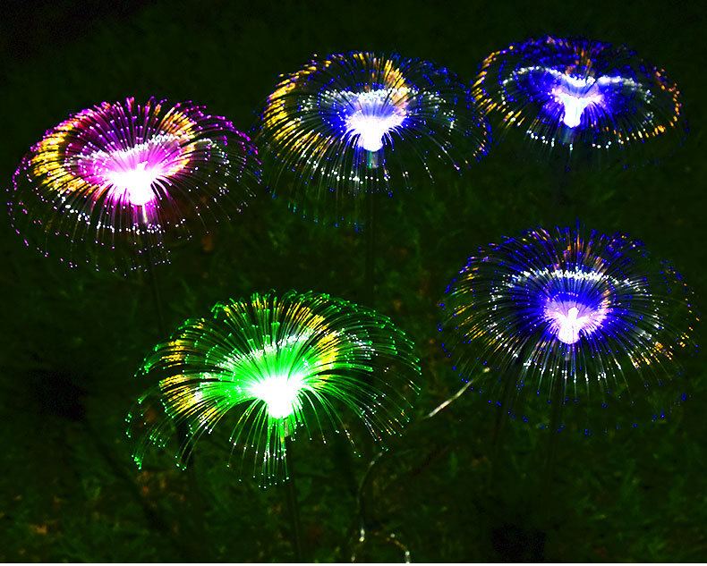 solar powered fiber optic lights