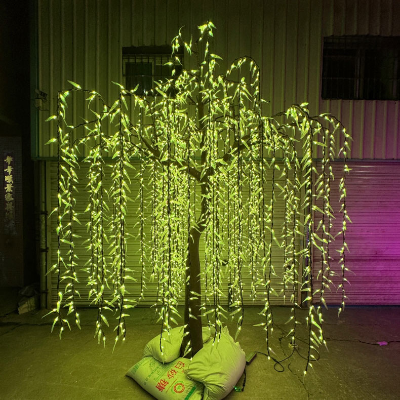 Pokok Willow Tangisan Buatan dengan Lampu