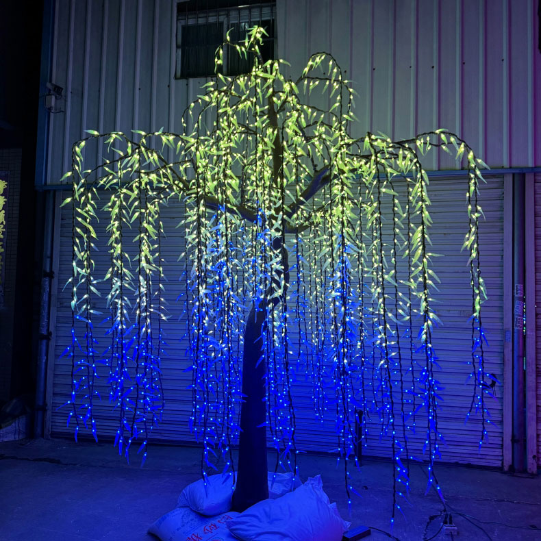 Pokok Willow Tangisan Buatan dengan Lampu