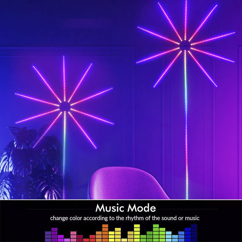 WiFi Bluetooth Smart RGB LED fyrverkeriljus