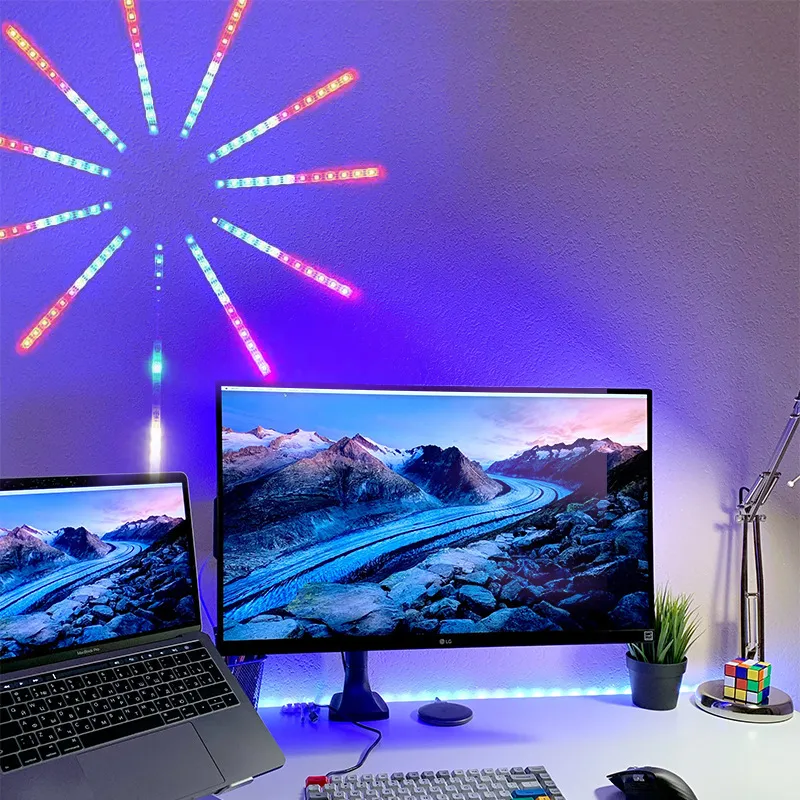 WiFi Bluetooth Smart RGB LED fyrverkeriljus