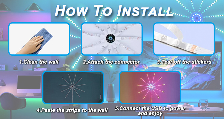 LED fireworks style lights