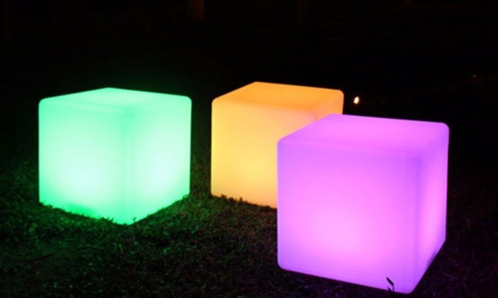 light up garden cube