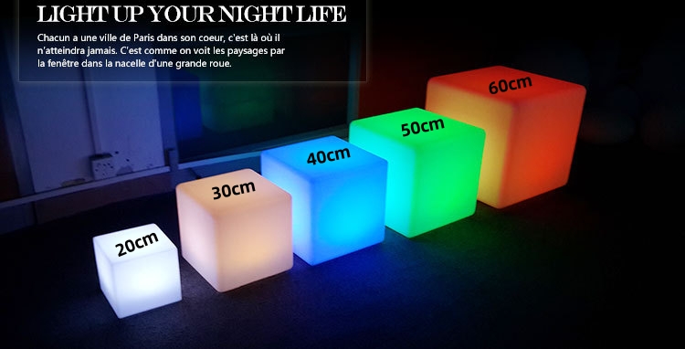 light up garden cube