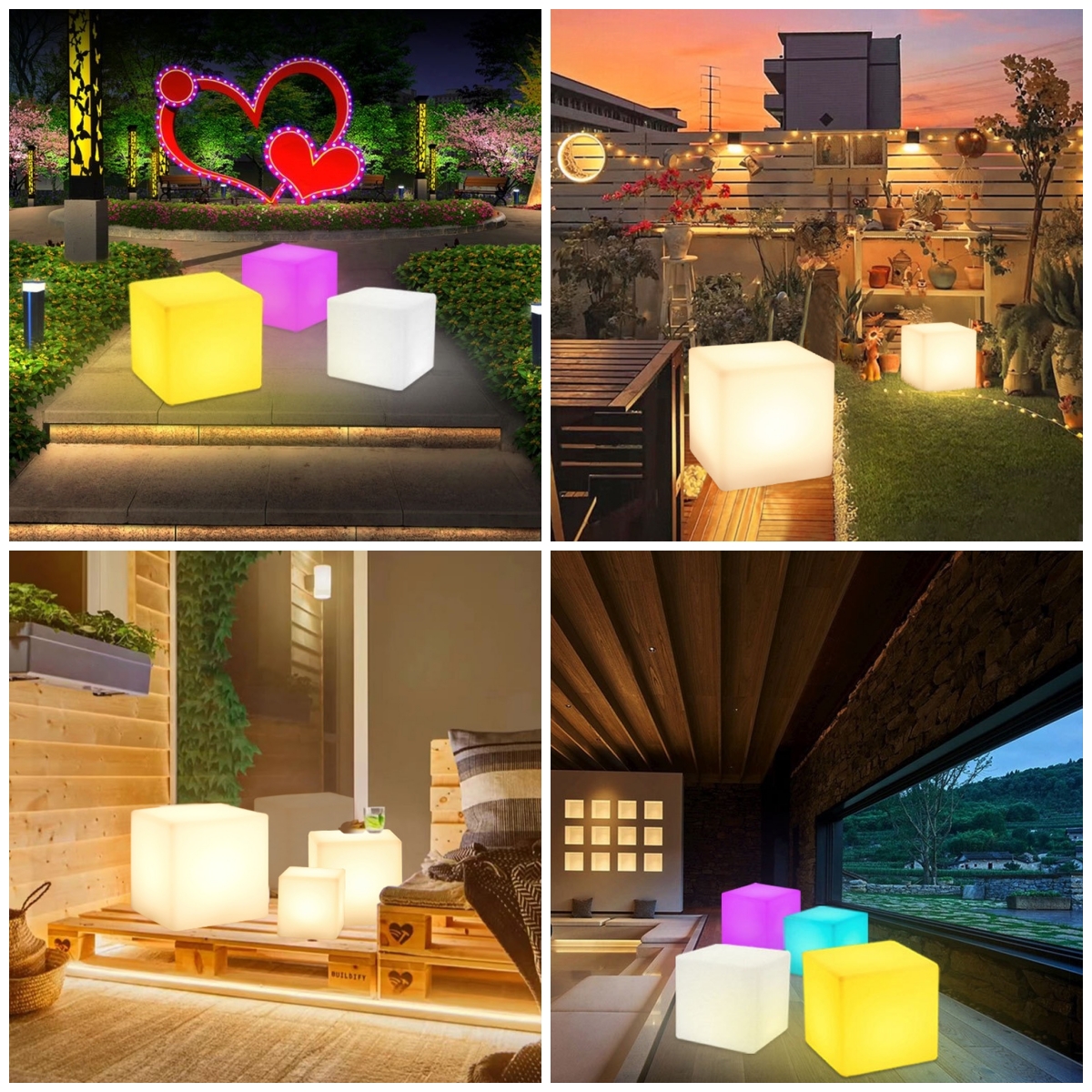 outdoor led cube lights