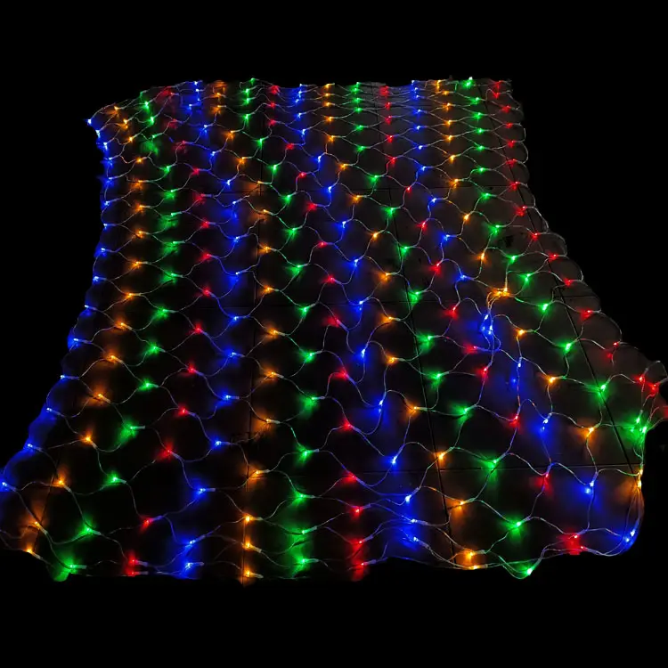 Decorazione impermeabile per esterni con rete metallica e luci a stringa