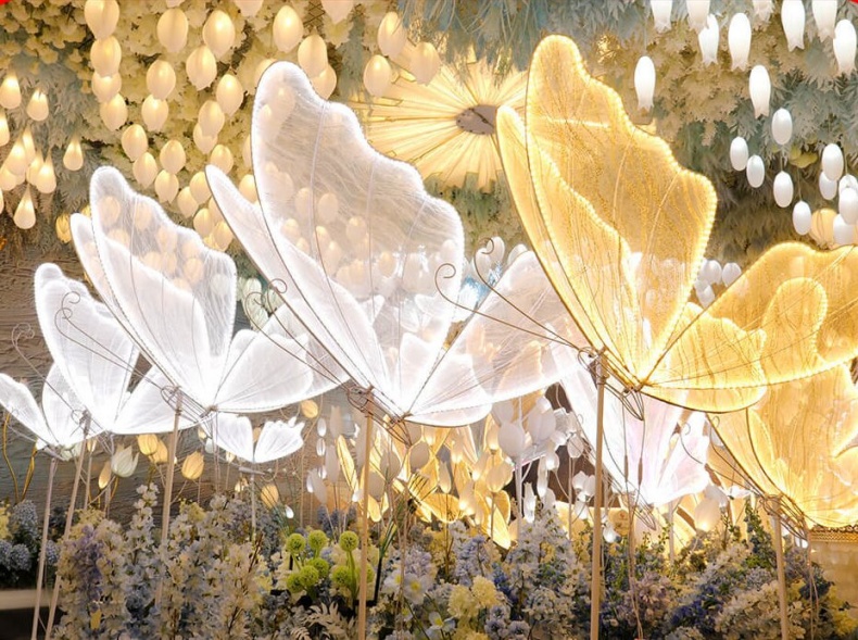 led butterfly floor lamp