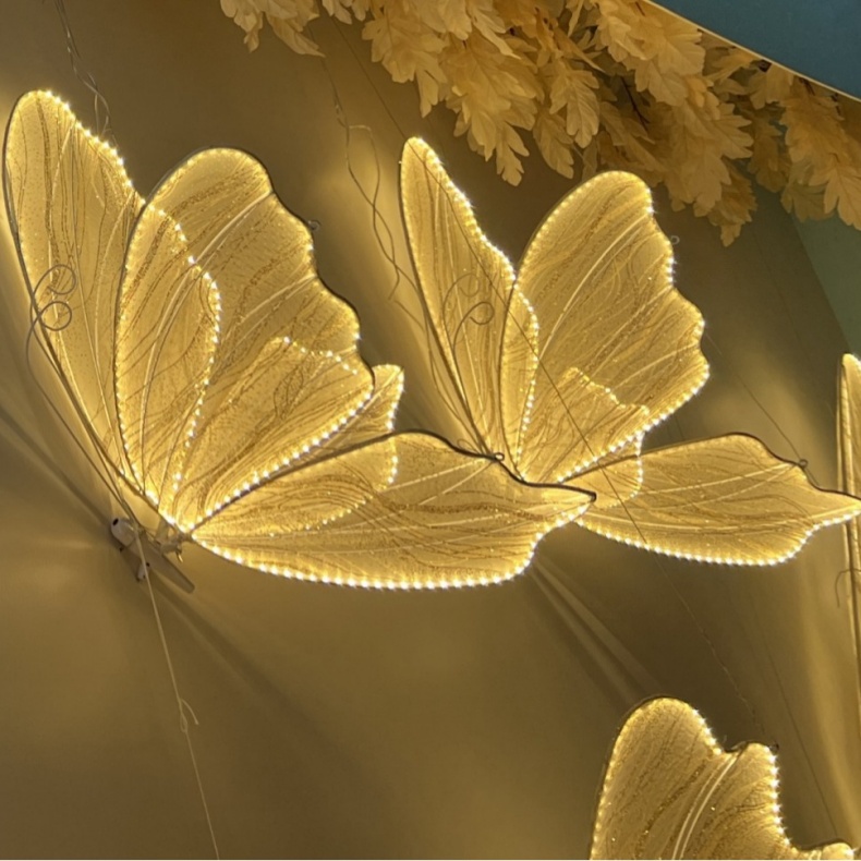 Bruiloft decoratie vlinderverlichting