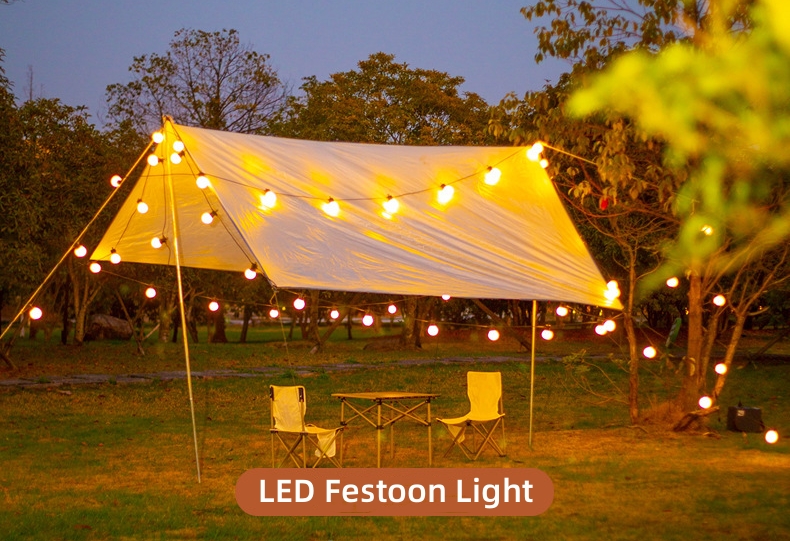 Outdoor Hanging Bulb LED String Lights for Camping
