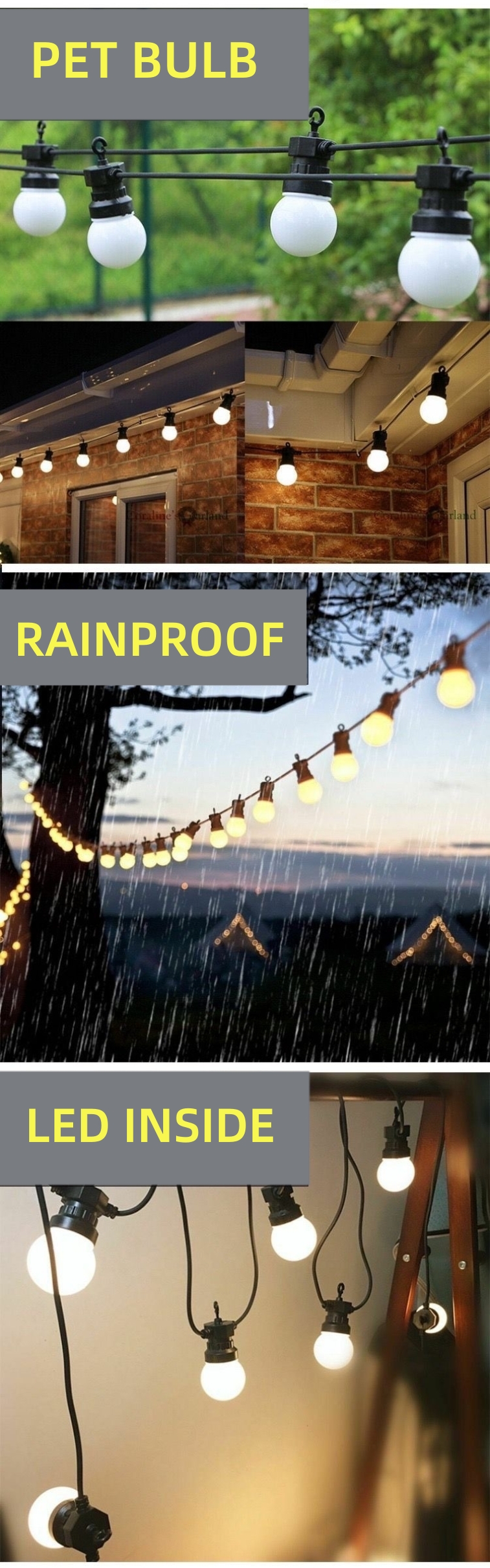 LED solar string lights