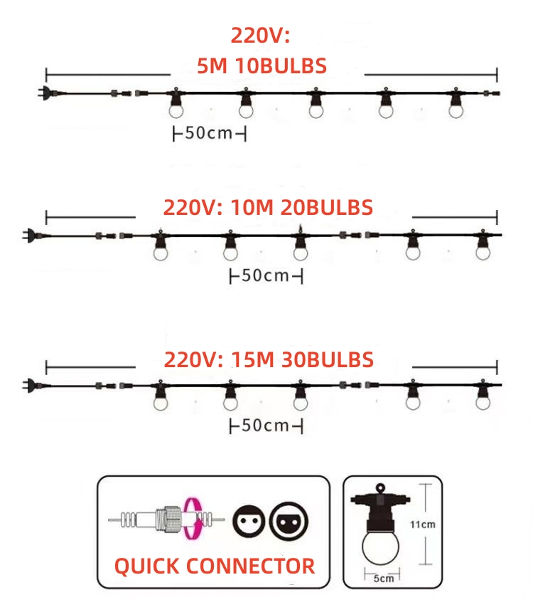outdoor led string light
