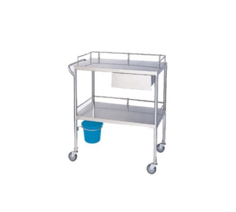 SS Instrument Trolley Single Drawer HR-743