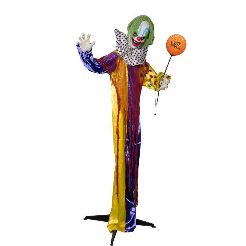 standing animated clown halloween decoration