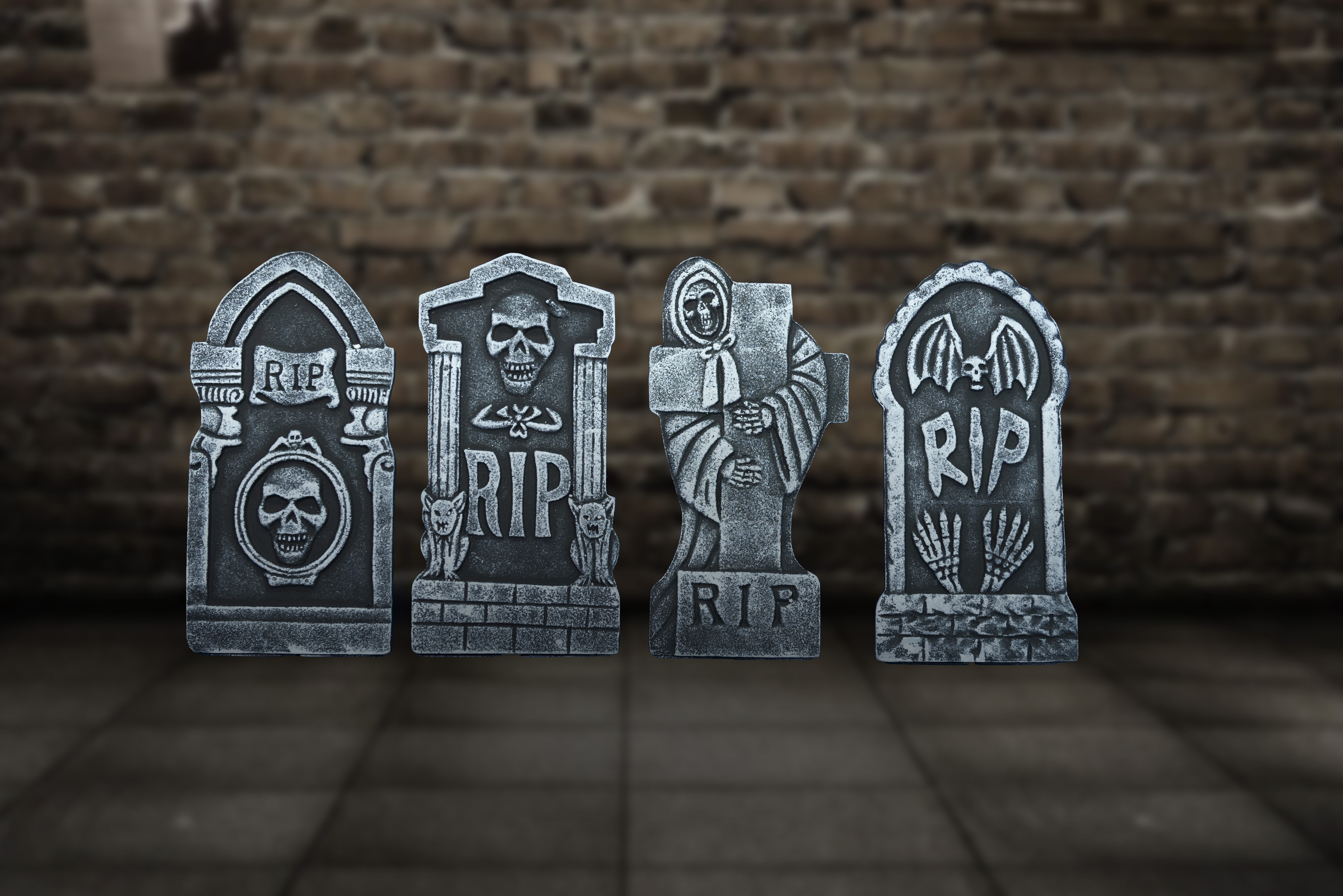 Halloween tombstones