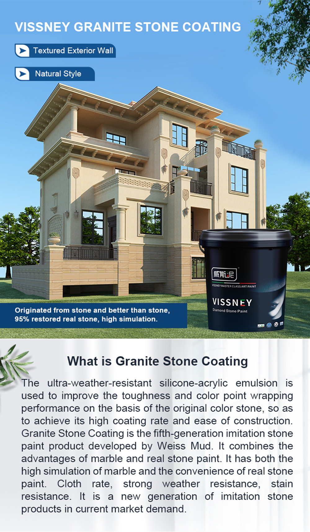 Rough Texture Effect Granite Paint