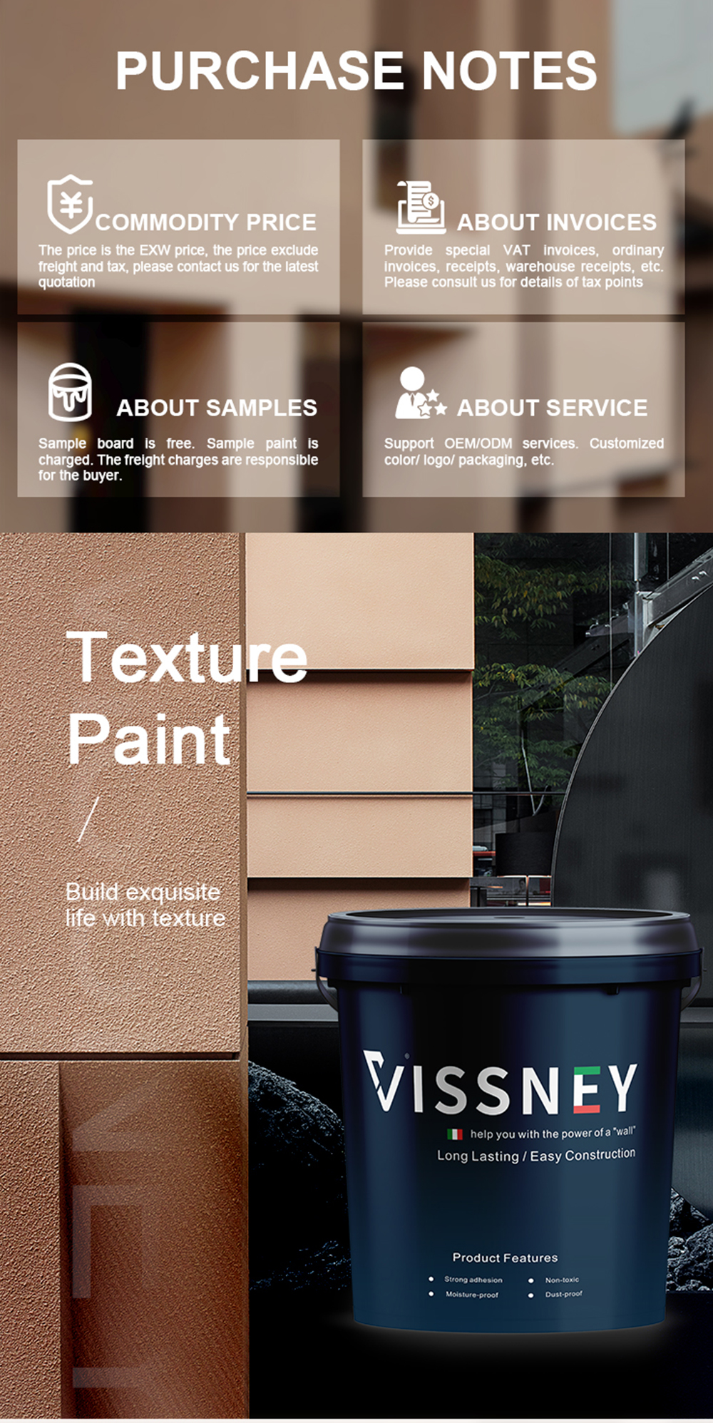 acrylic quartz sand textured paints