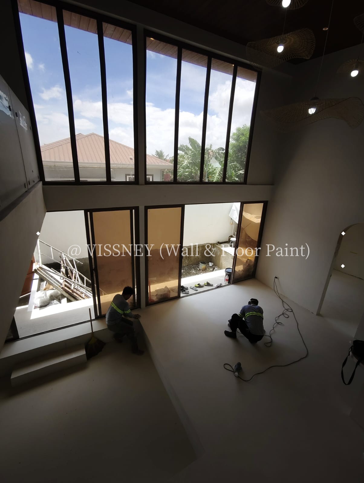 Microcement flooring for offices