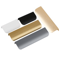 Ручки для кромок мебели, алюминий