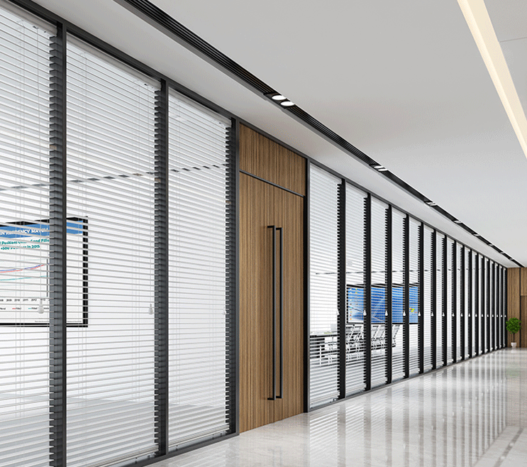 La pared divisoria de vidrio interior de la oficina del último diseño utilizó la pared divisoria de la oficina