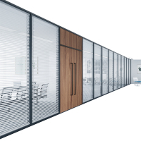 La pared divisoria de vidrio interior de la oficina del último diseño utilizó la pared divisoria de la oficina