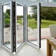 heat insulation system double triple glazed aluminium sliding folding doors