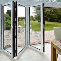 heat insulation system double triple glazed aluminium sliding folding doors