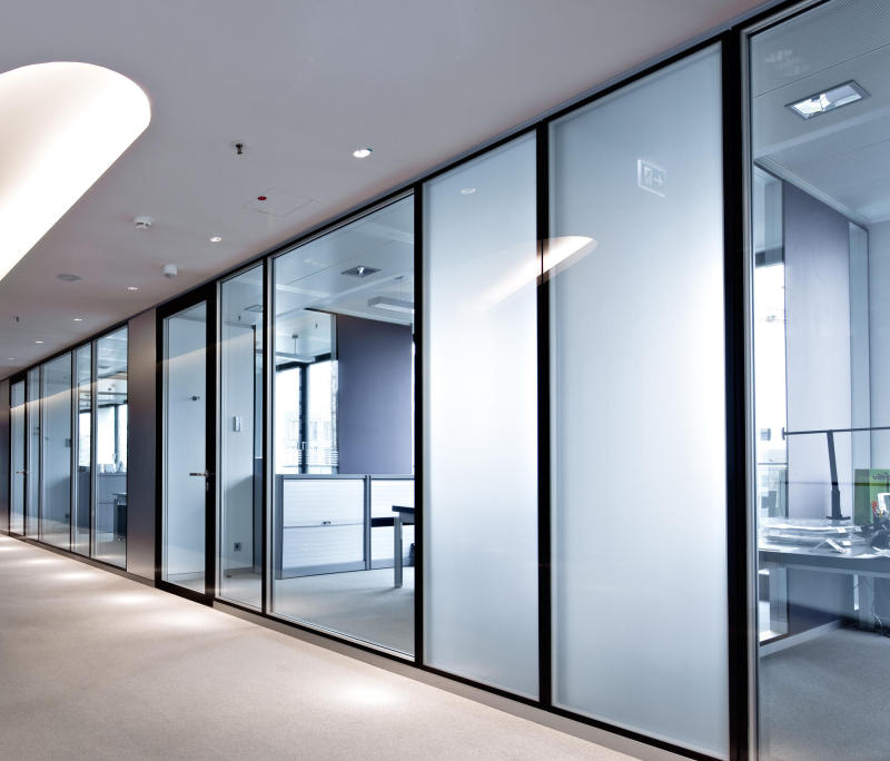 Floor to Ceiling office livingroom interior design partition