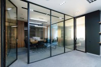 Floor to Ceiling office livingroom interior design partition