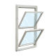 Ventana de doble guillotina con pantalla de aluminio, ventanas correderas verticales colgadas