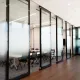 single double laminated glass sliding door partition