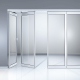 single double laminated glass sliding door partition