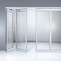 single double laminated glass sliding door partition