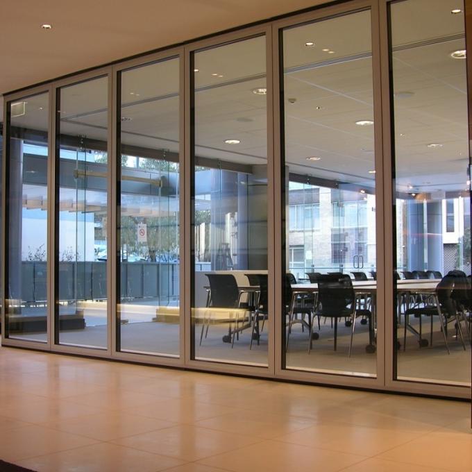single double laminated glass sliding door partition