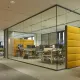 Aluminum frame glass partition wall modern partition design for office