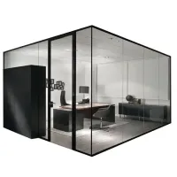Aluminum frame glass partition wall modern partition design for office