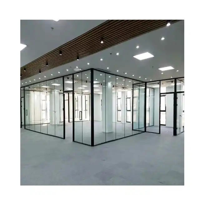aluminum and glass partition