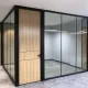 interior demountable office wooden and glass aluminum partition