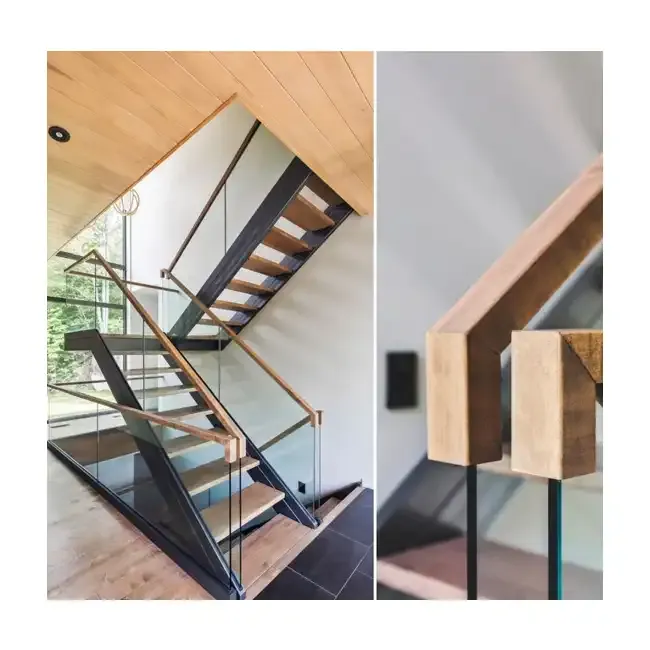 جودة عالية الفولاذ المقاوم للصدأ الألومنيوم النتوء سلامة درابزين الدرج الزجاجي