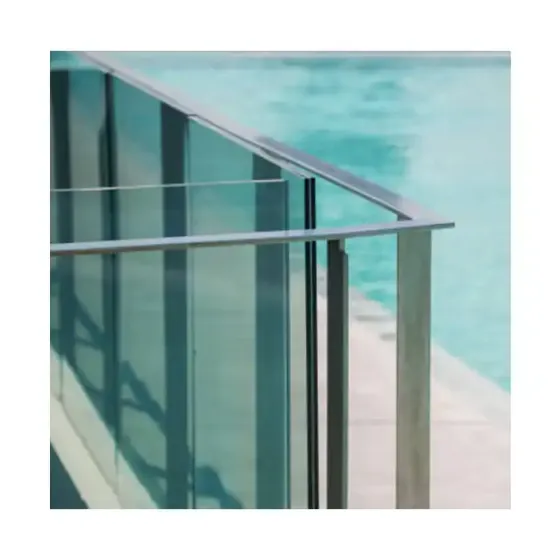 Soluciones de sistemas de balaustres para balcones Protección de paredes Valla de vidrio Piscina Valla enmarcada de aluminio